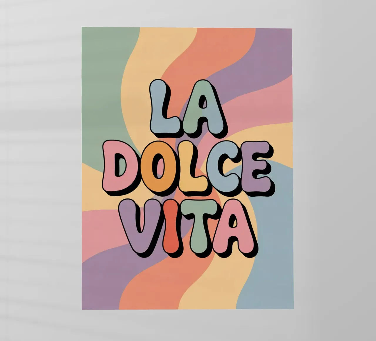 La Dolce Vita | Psychedelic Retro Wall Art pellicola backlit da logic