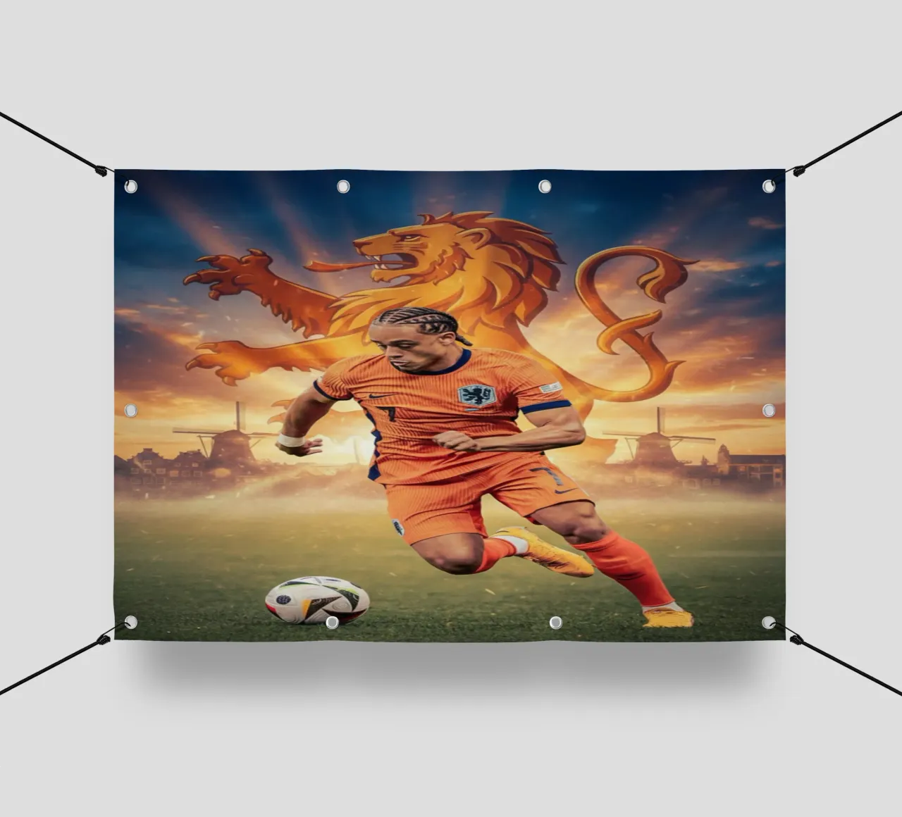 Xavi Simons Orgoglio olandese telo in pvc da Lembayung art