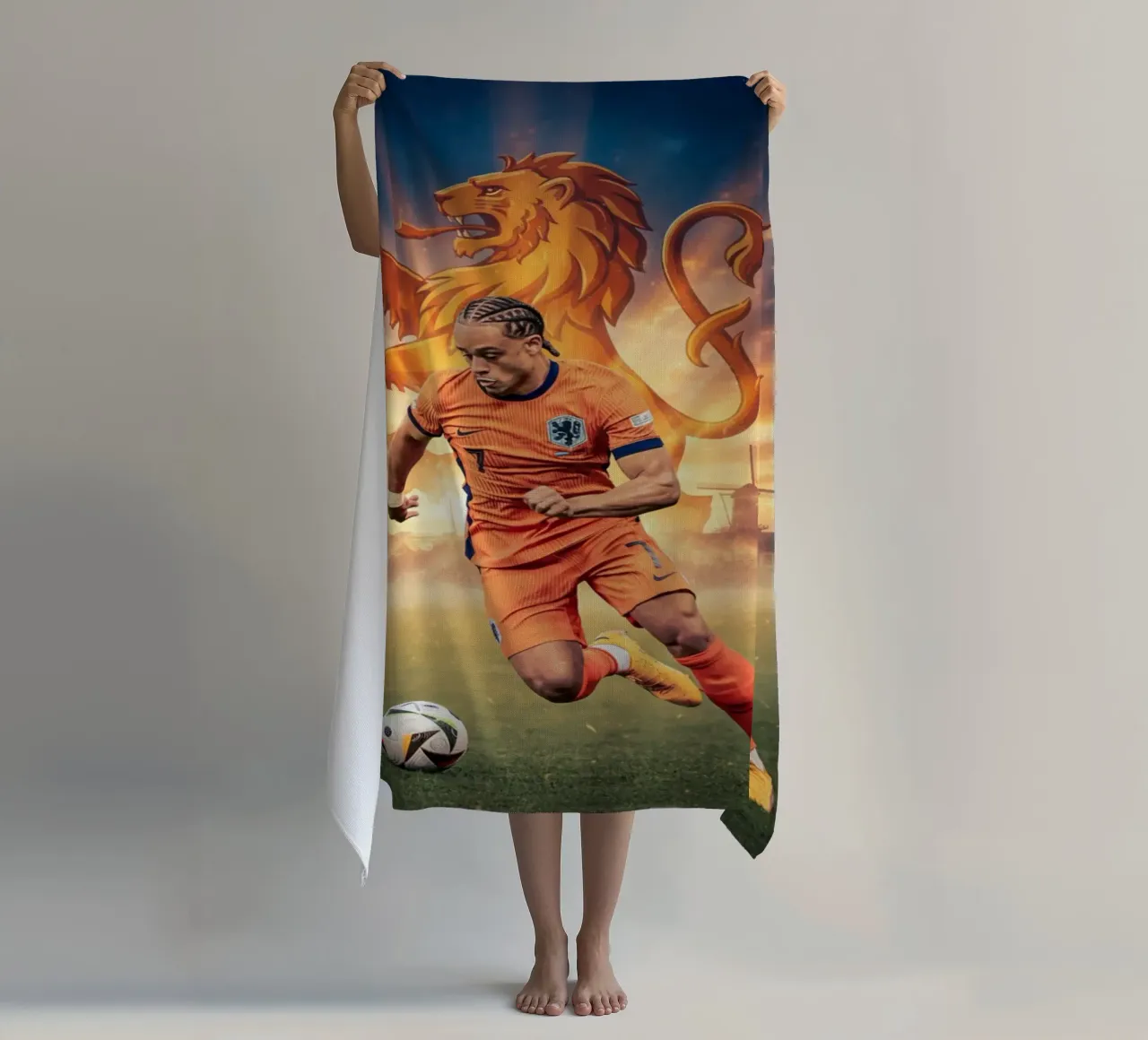 Xavi Simons Orgoglio olandese telo mare da Lembayung art