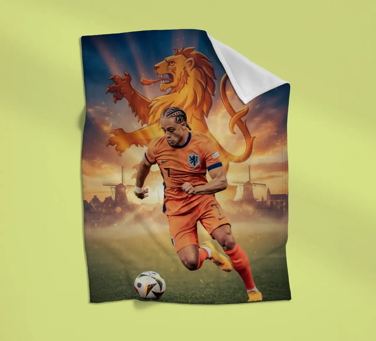Xavi Simons Orgoglio olandese coperta in pile da Lembayung art