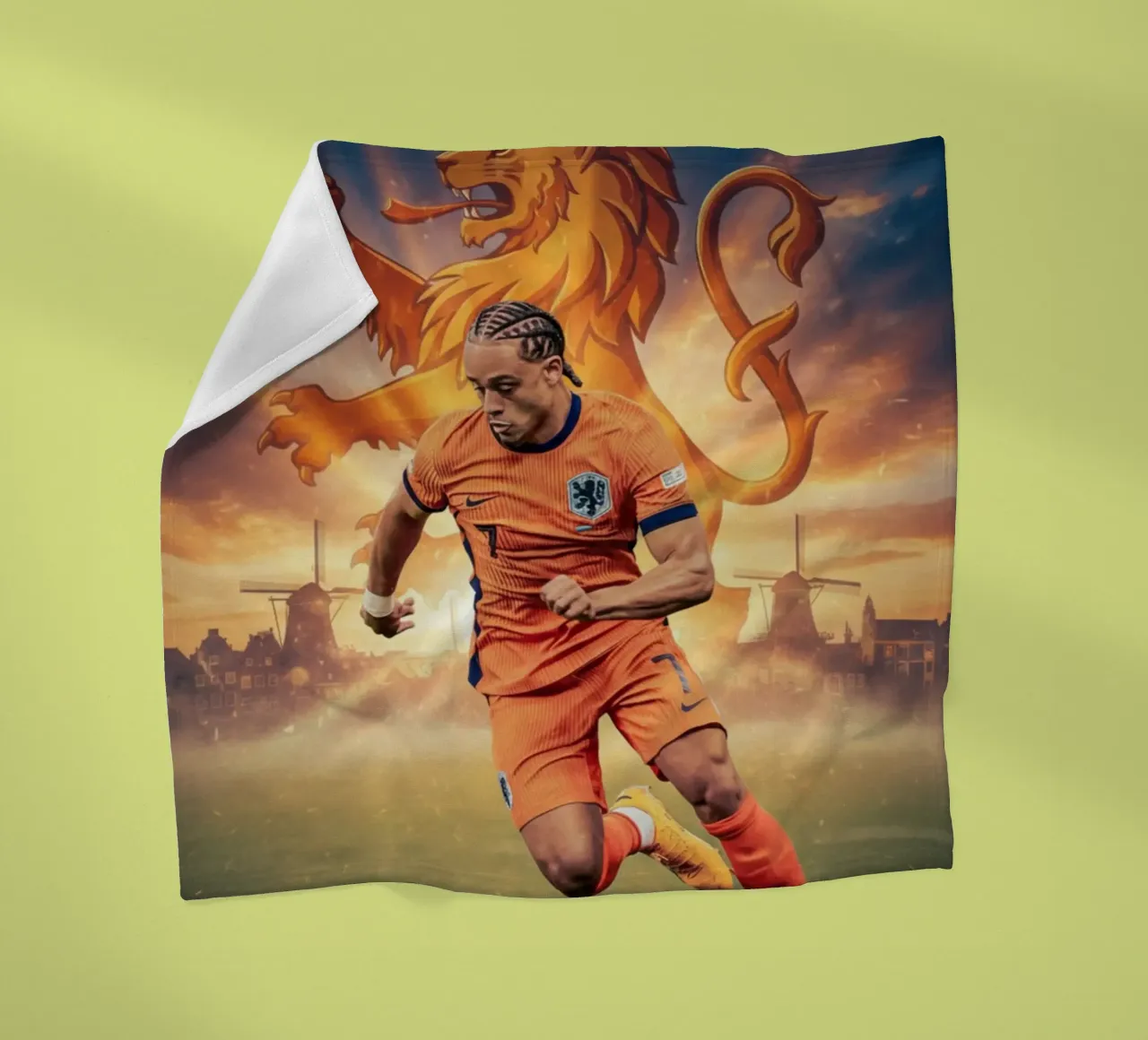 Xavi Simons Orgoglio olandese coperta in pile da Lembayung art