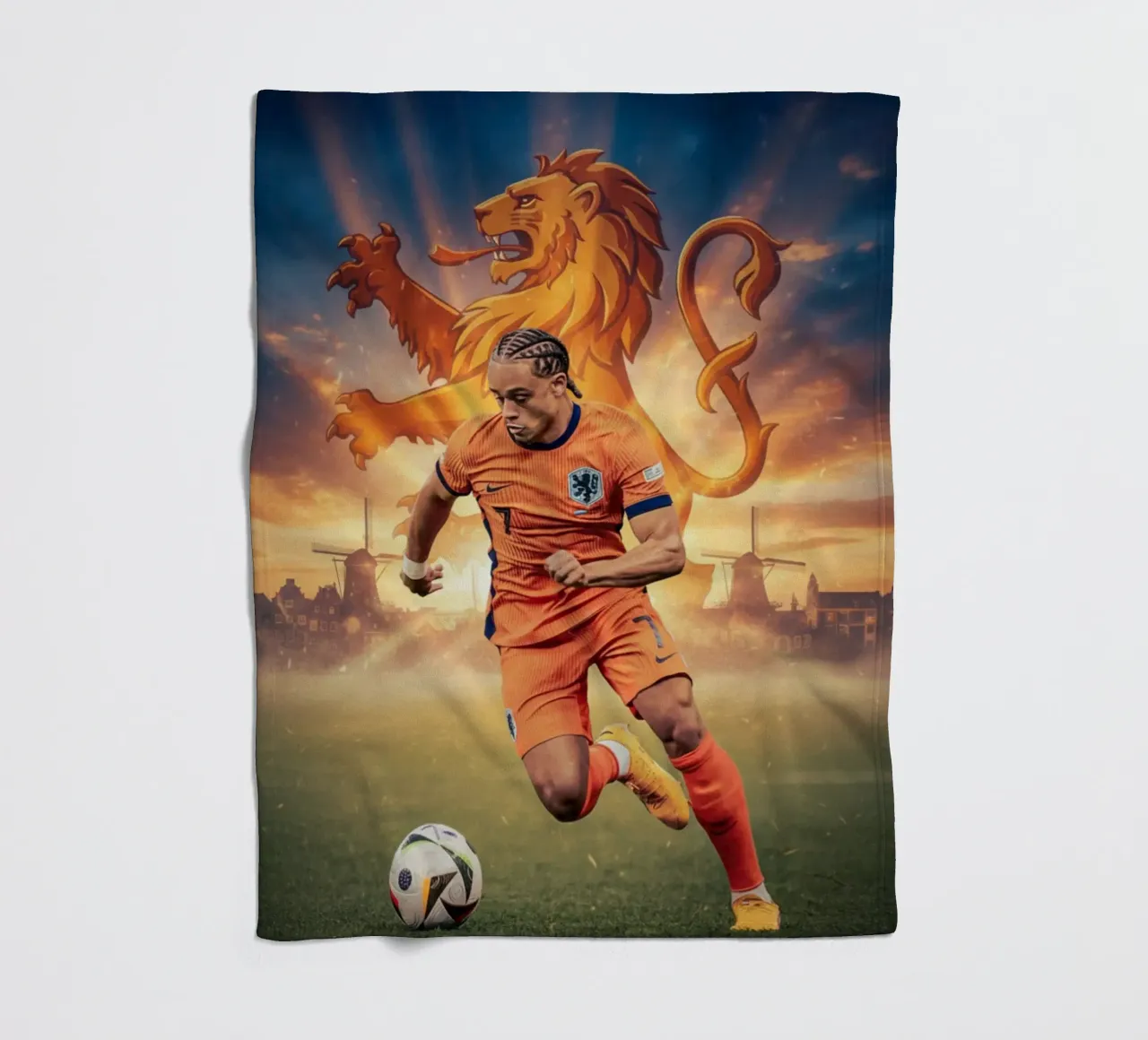 Xavi Simons Orgoglio olandese coperta in pile da Lembayung art