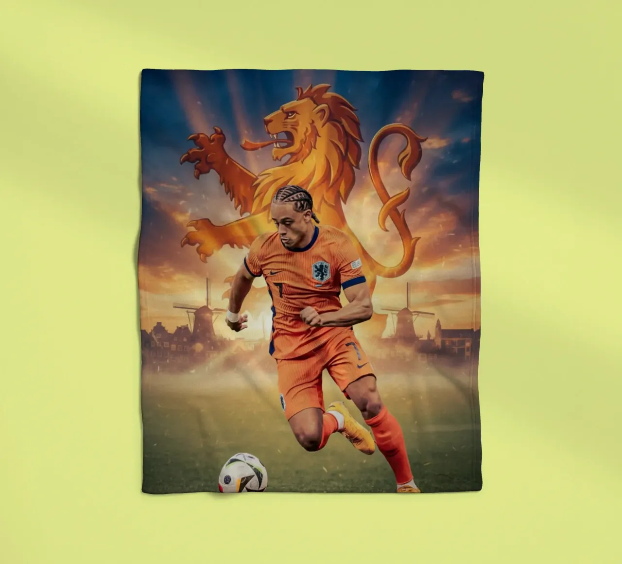 Xavi Simons Orgoglio olandese coperta in pile da Lembayung art