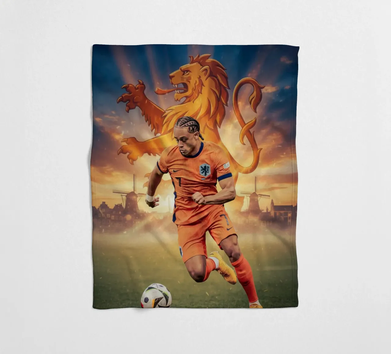 Xavi Simons Orgoglio olandese coperta in pile da Lembayung art