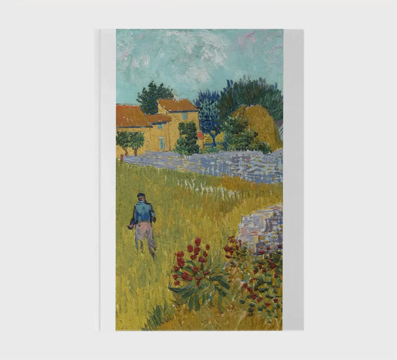 scène rurale avec une ferme jaune carnet de notes de Piper Shop Oke