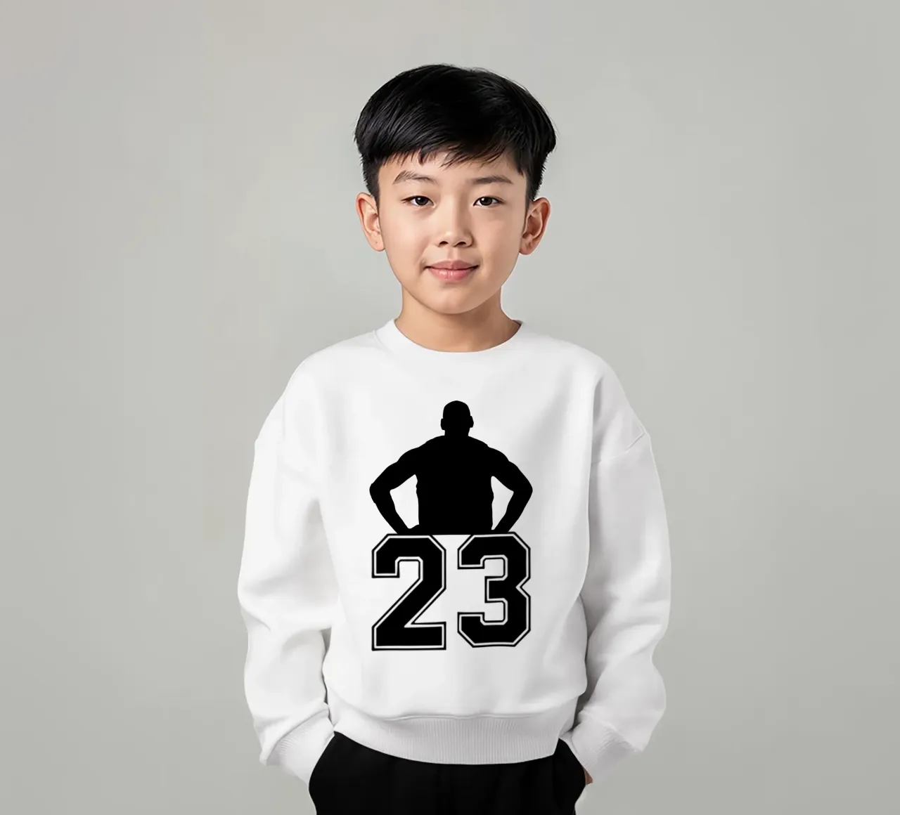 23 Nero felpa bambino da janna shop