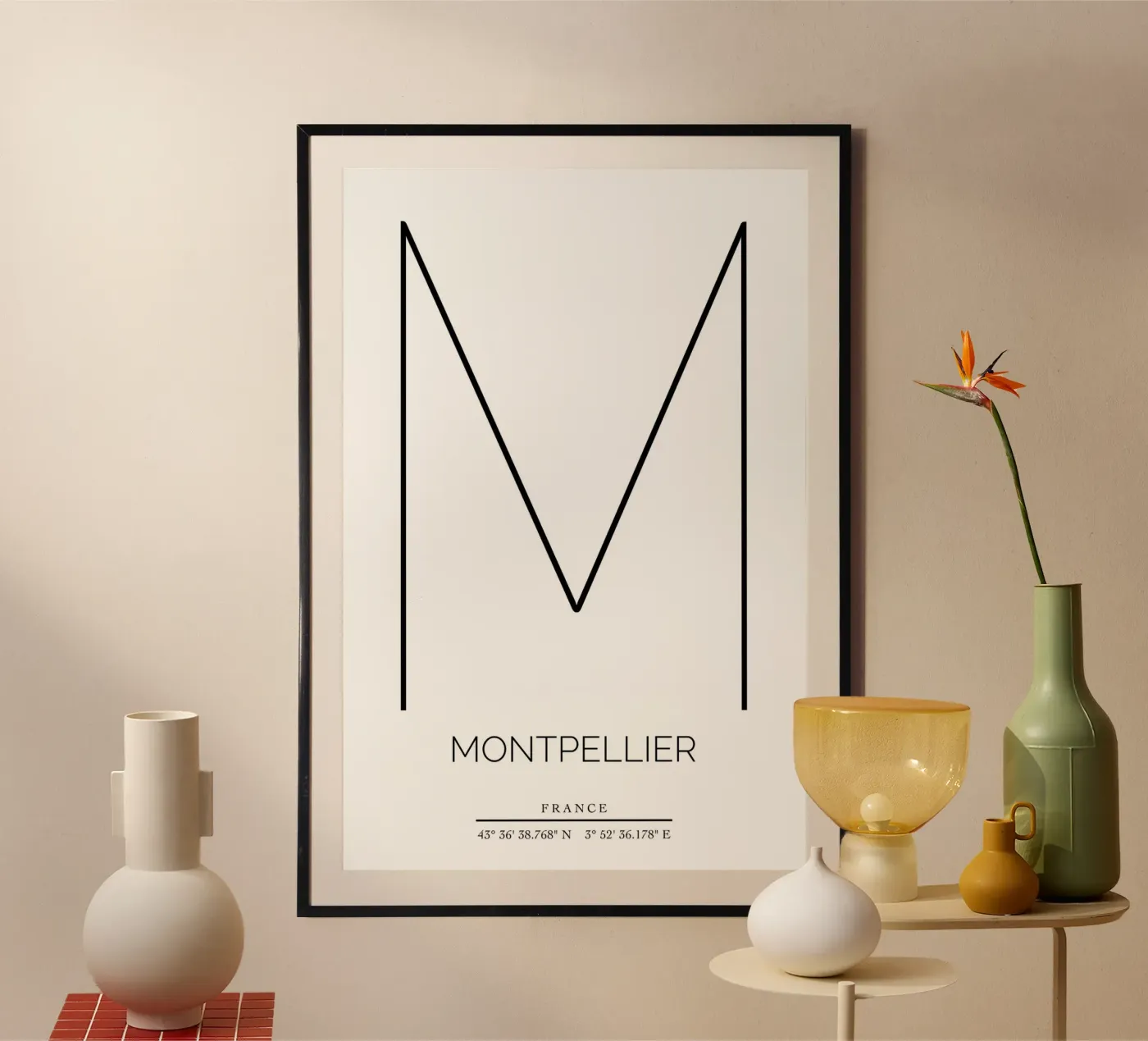 MONTPELLIER - blanc poster da CityLights