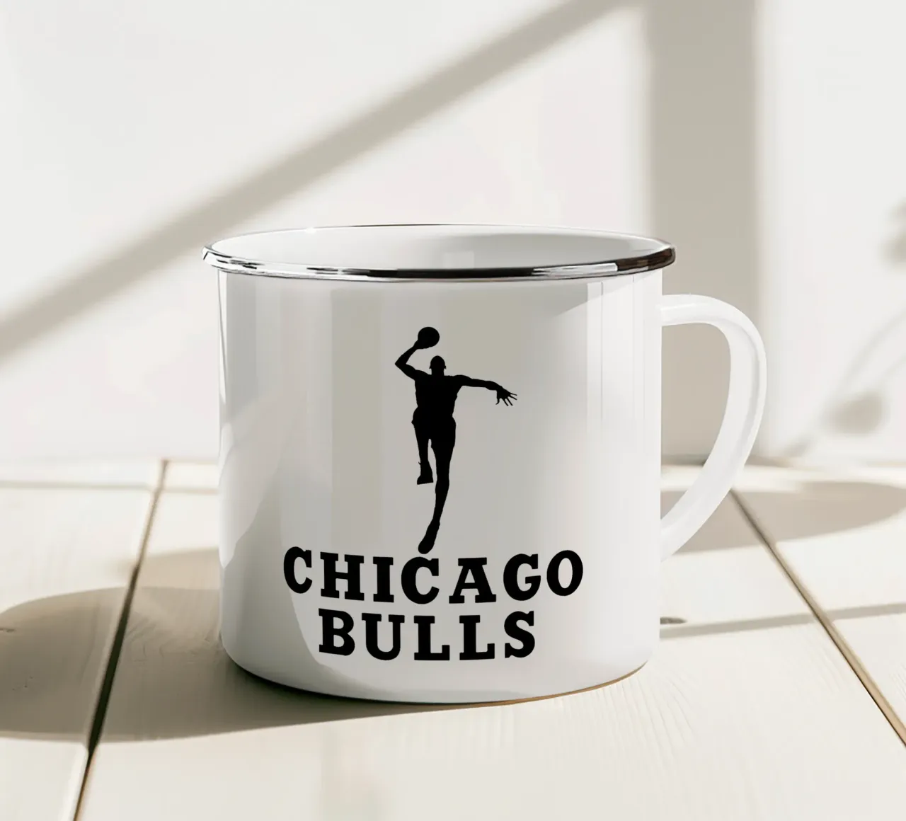 Colore nero Jordan tazza in smalto da janna shop
