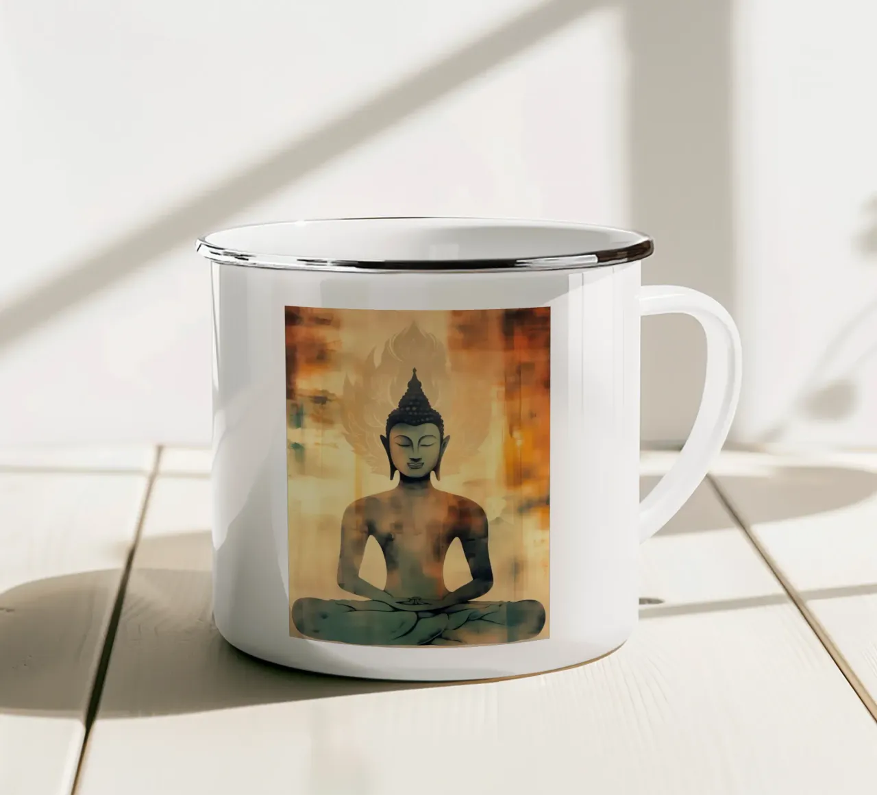 Buddha Trascendente | Immagine di meditazione tazza in smalto da Autofocus