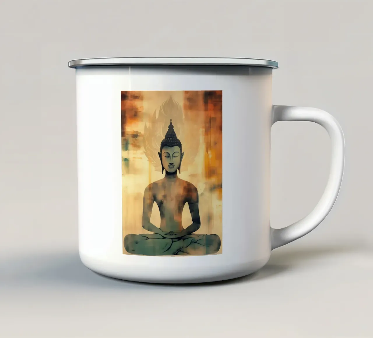 Buddha Trascendente | Immagine di meditazione tazza in smalto da Autofocus