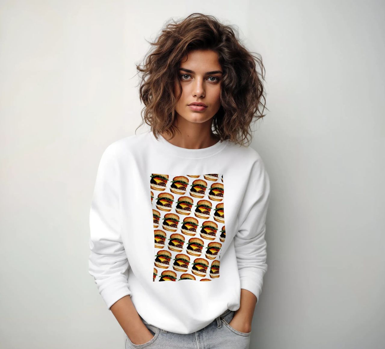 Cheeseburger Pattern felpa da Kelly Gilleran