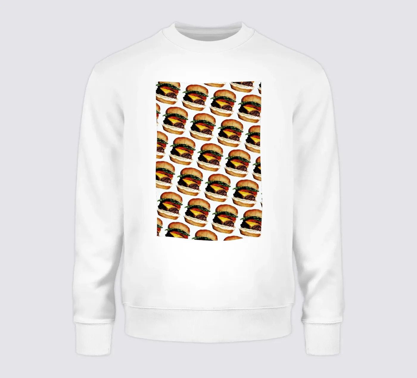Cheeseburger Pattern sweatshirt van Kelly Gilleran