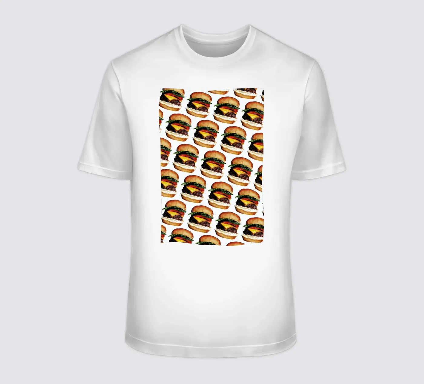 Cheeseburger Pattern t-shirt by Kelly Gilleran