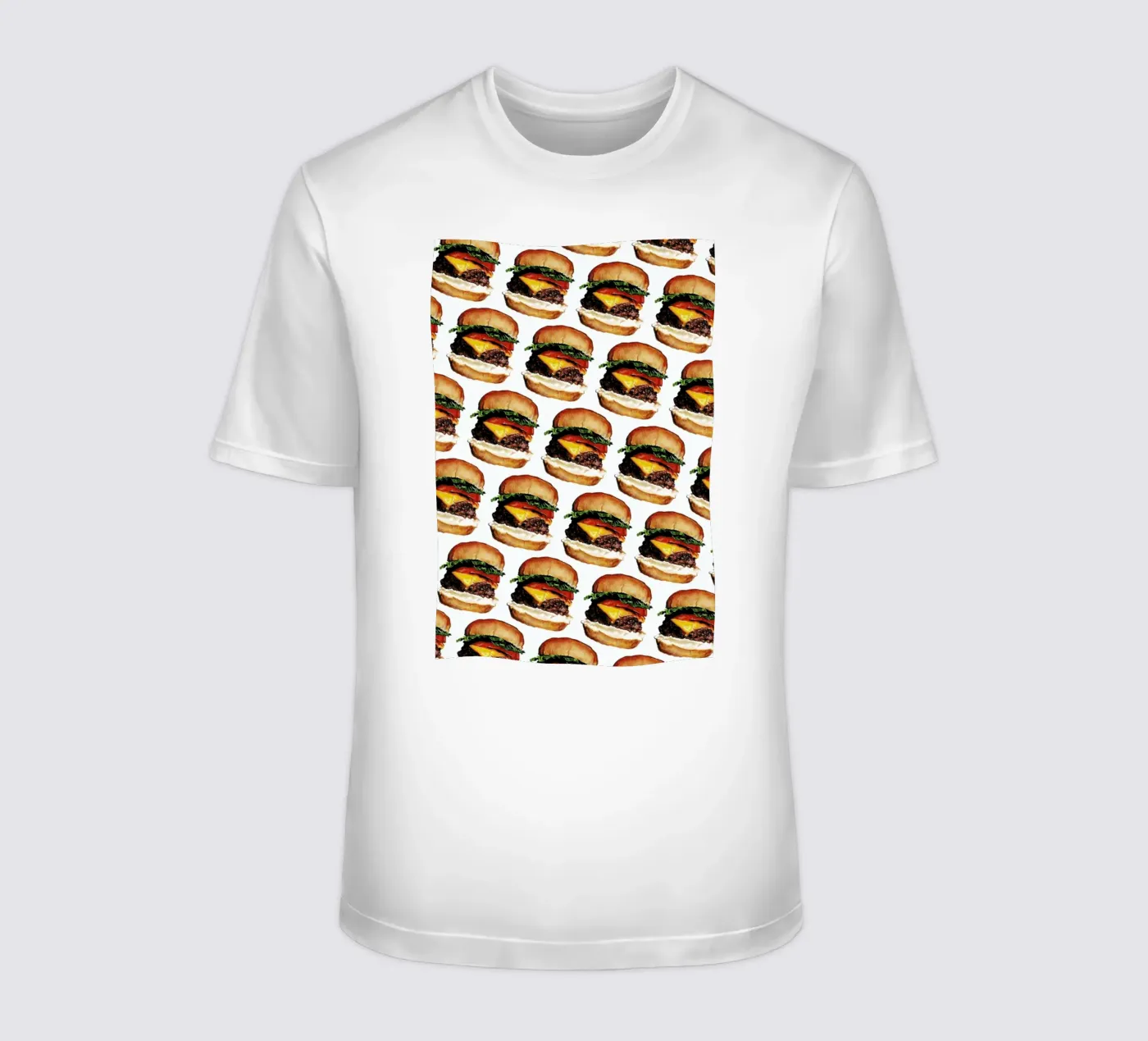 Cheeseburger Pattern t-shirt van Kelly Gilleran