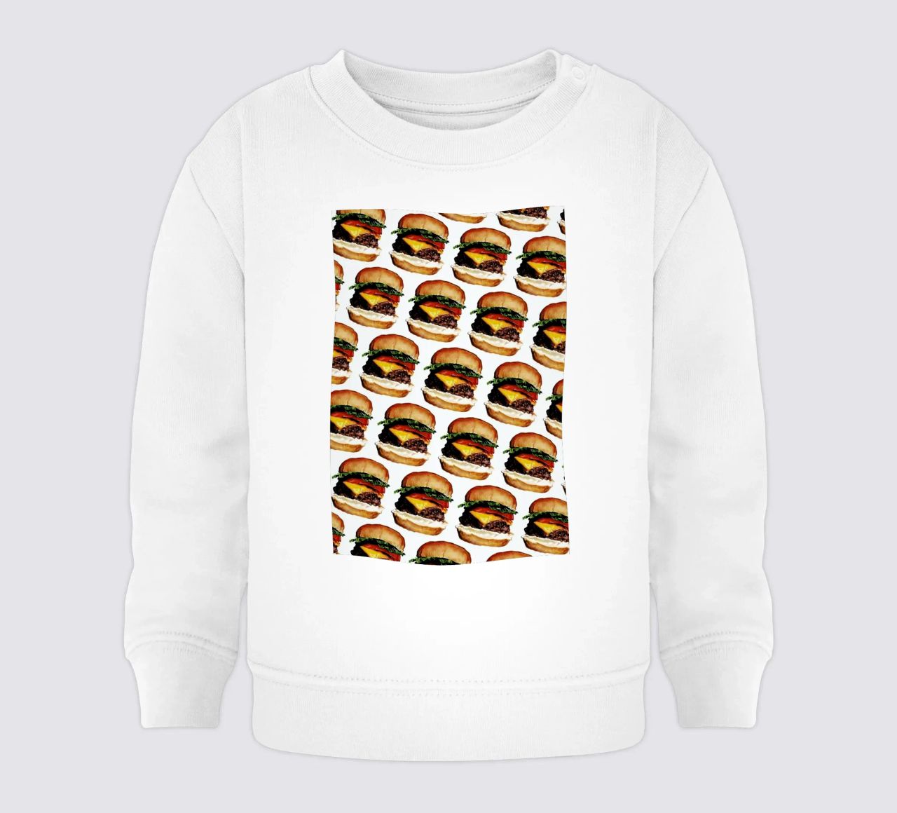Cheeseburger Pattern felpa neonato da Kelly Gilleran