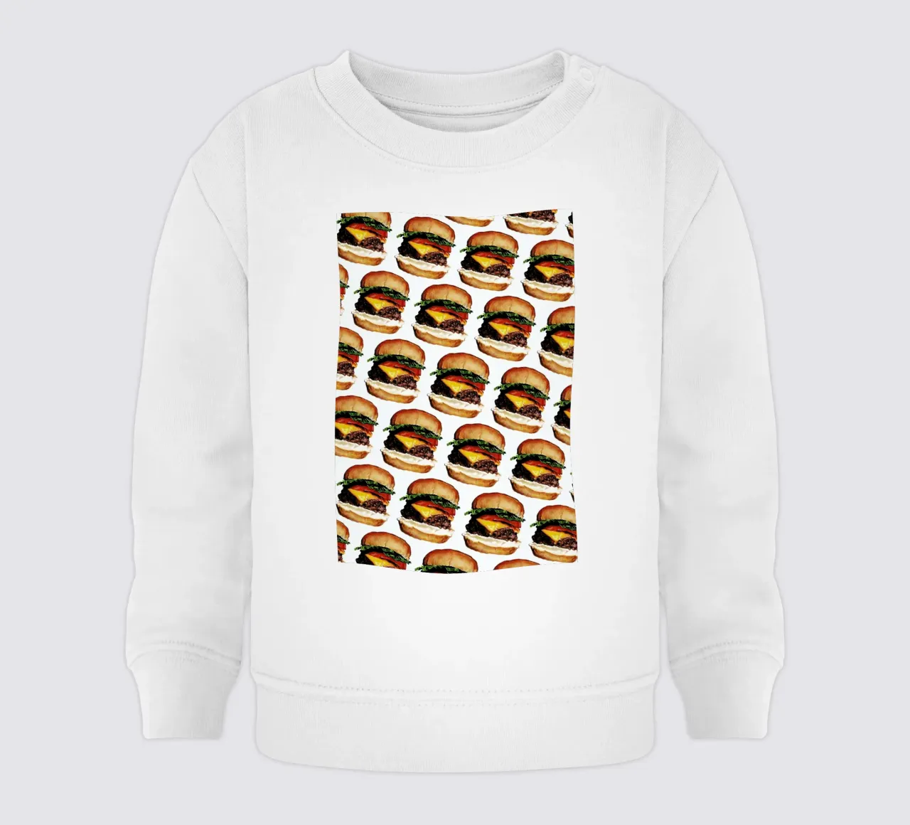 Cheeseburger Pattern felpa neonato da Kelly Gilleran
