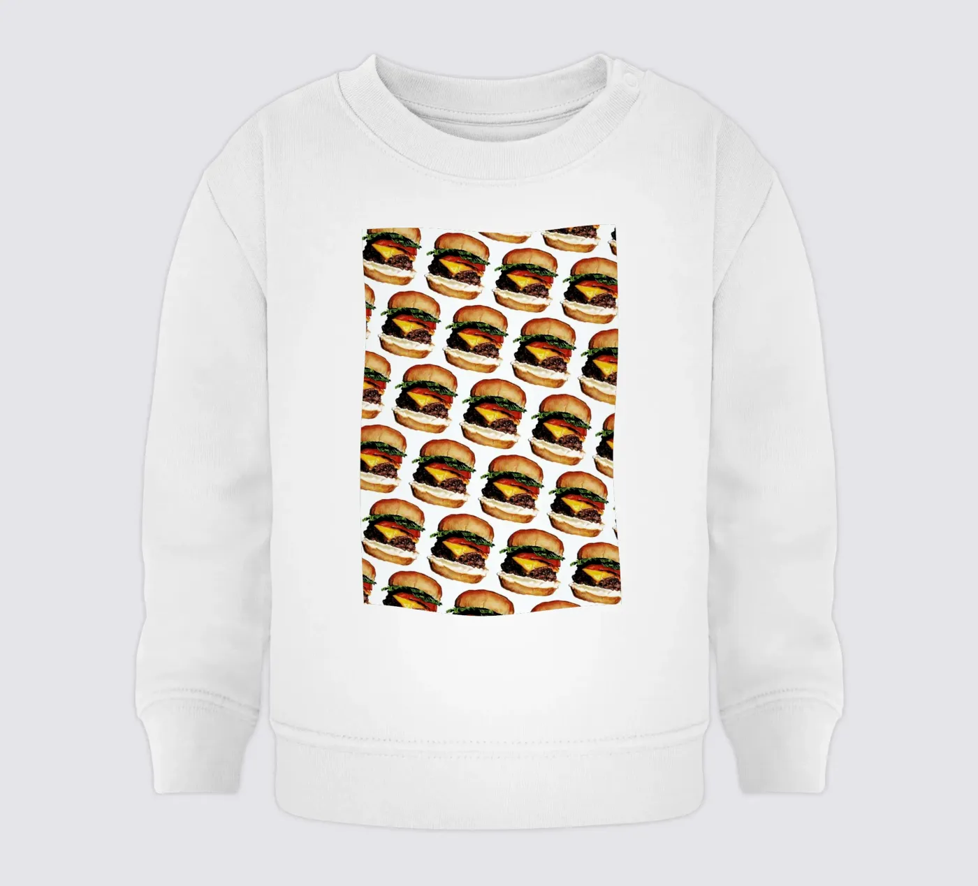 Cheeseburger Pattern felpa neonato da Kelly Gilleran