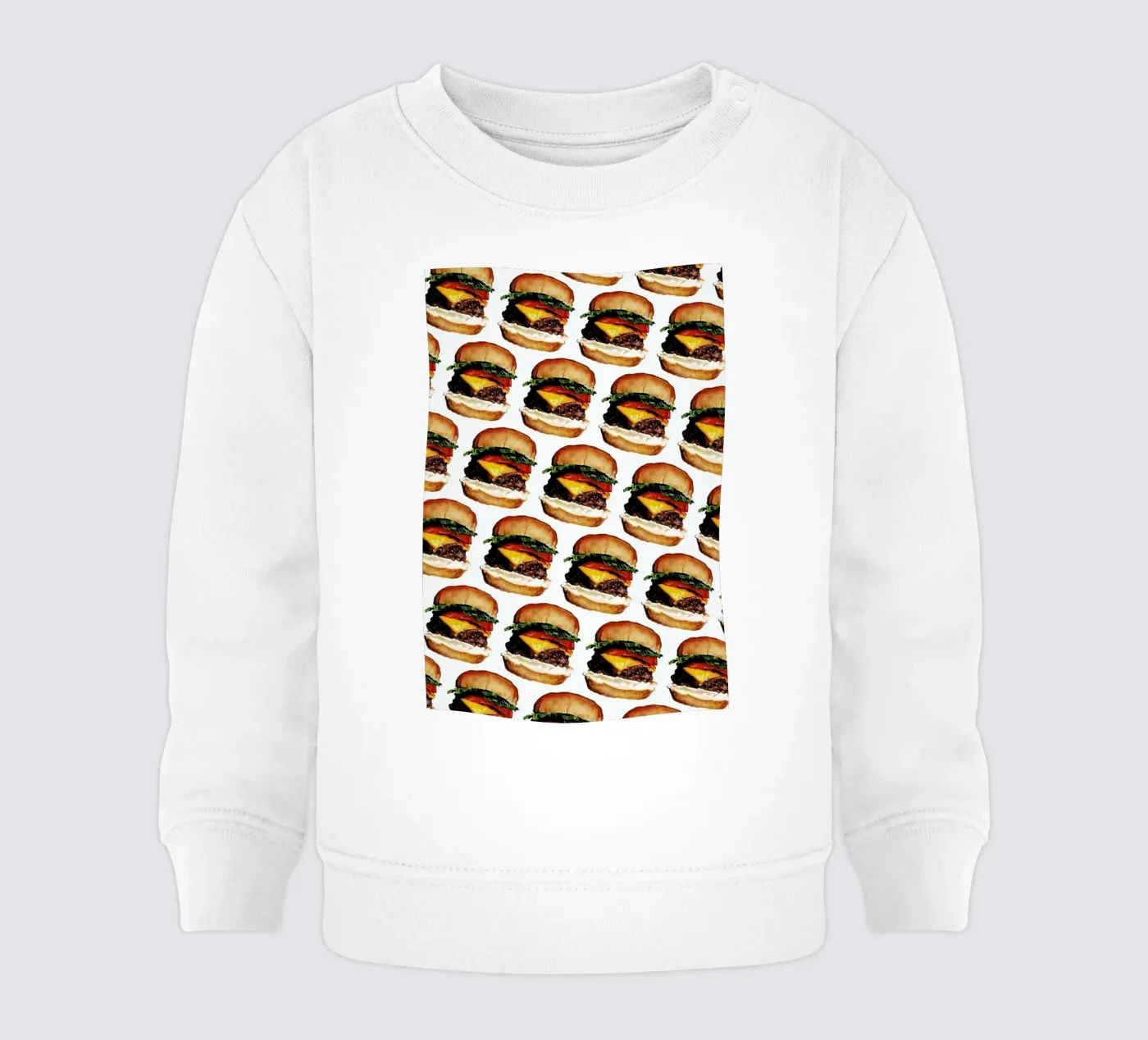 Cheeseburger Pattern felpa neonato da Kelly Gilleran