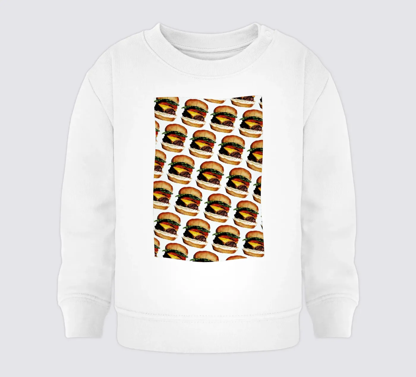 Cheeseburger Pattern felpa neonato da Kelly Gilleran
