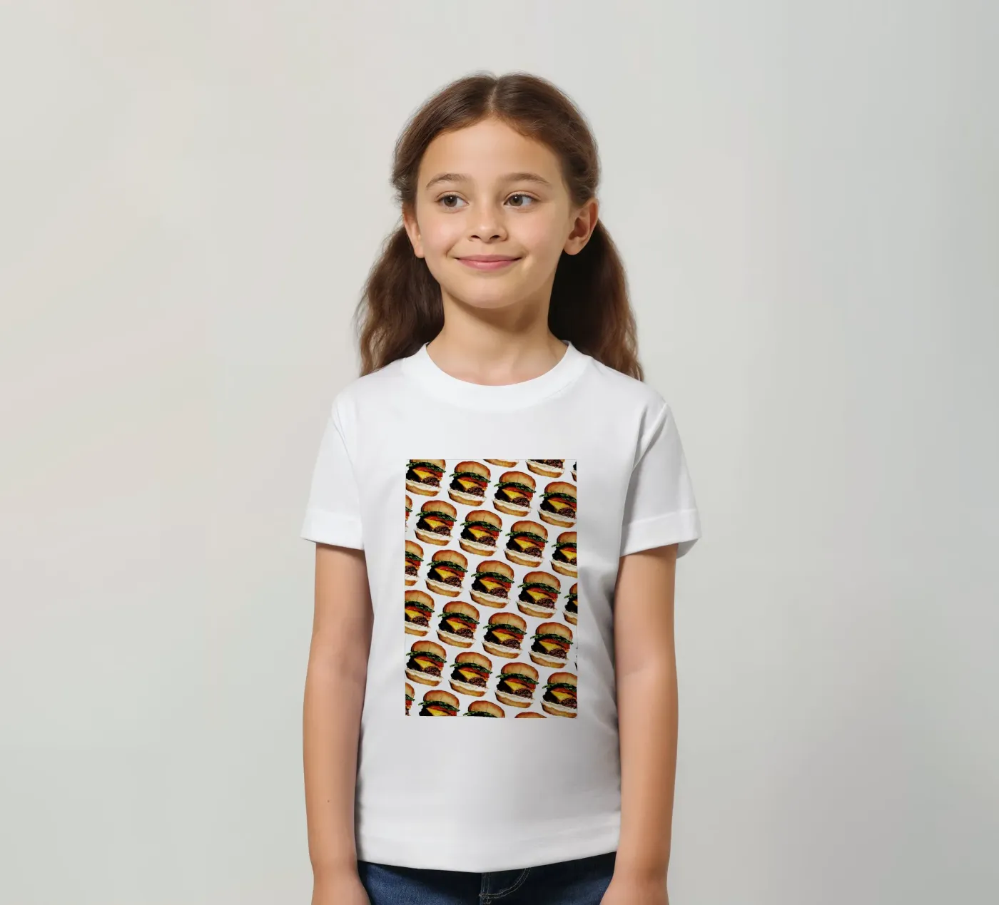 Cheeseburger Pattern t-shirt bambini da Kelly Gilleran