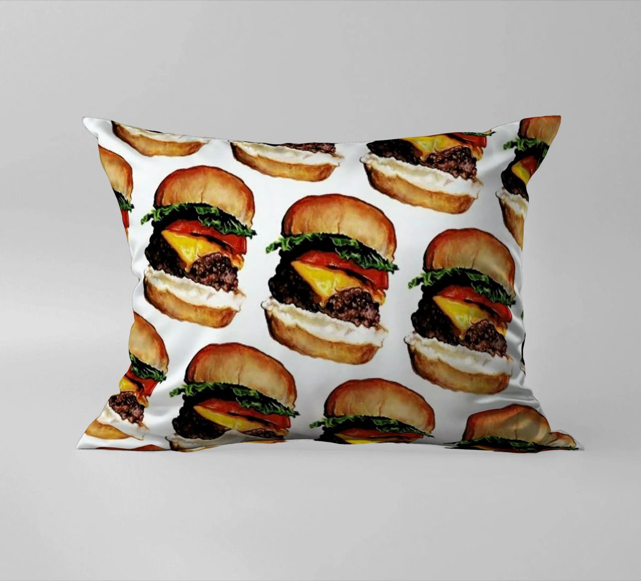 Cheeseburger Pattern cuscino da Kelly Gilleran