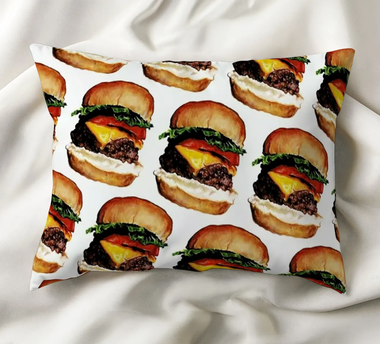 Cheeseburger Pattern cojín de Kelly Gilleran