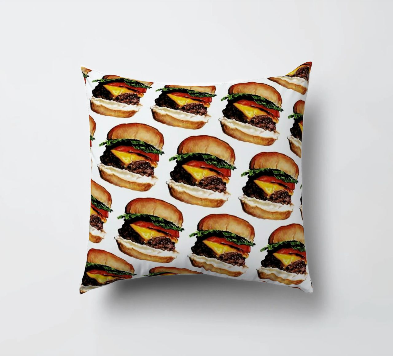 Cheeseburger Pattern cuscino da Kelly Gilleran