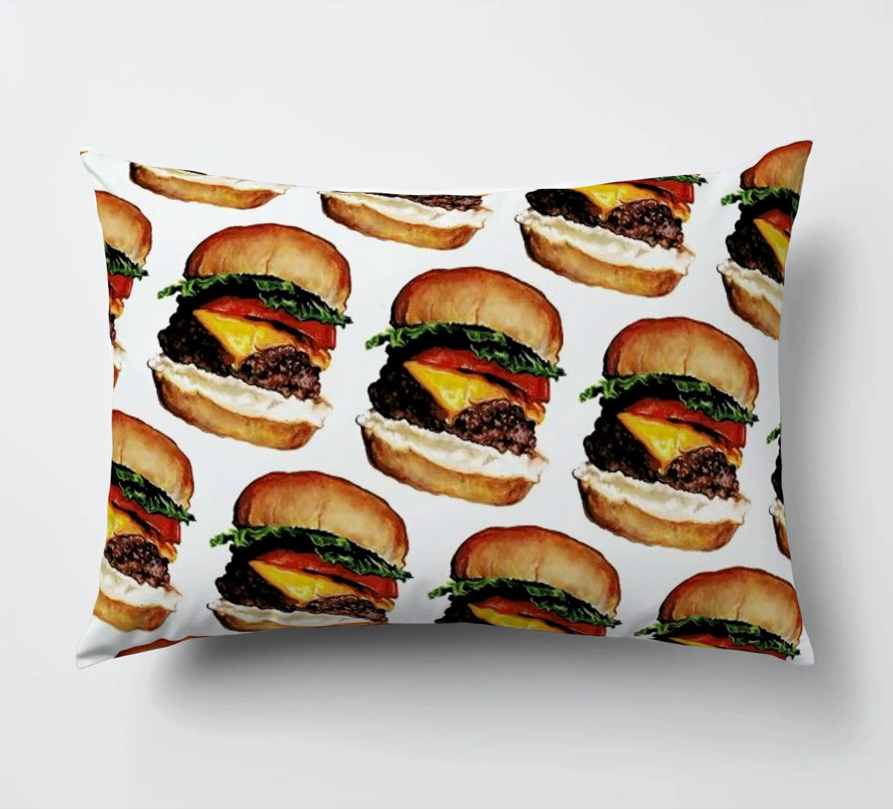 Cheeseburger Pattern cuscino da Kelly Gilleran