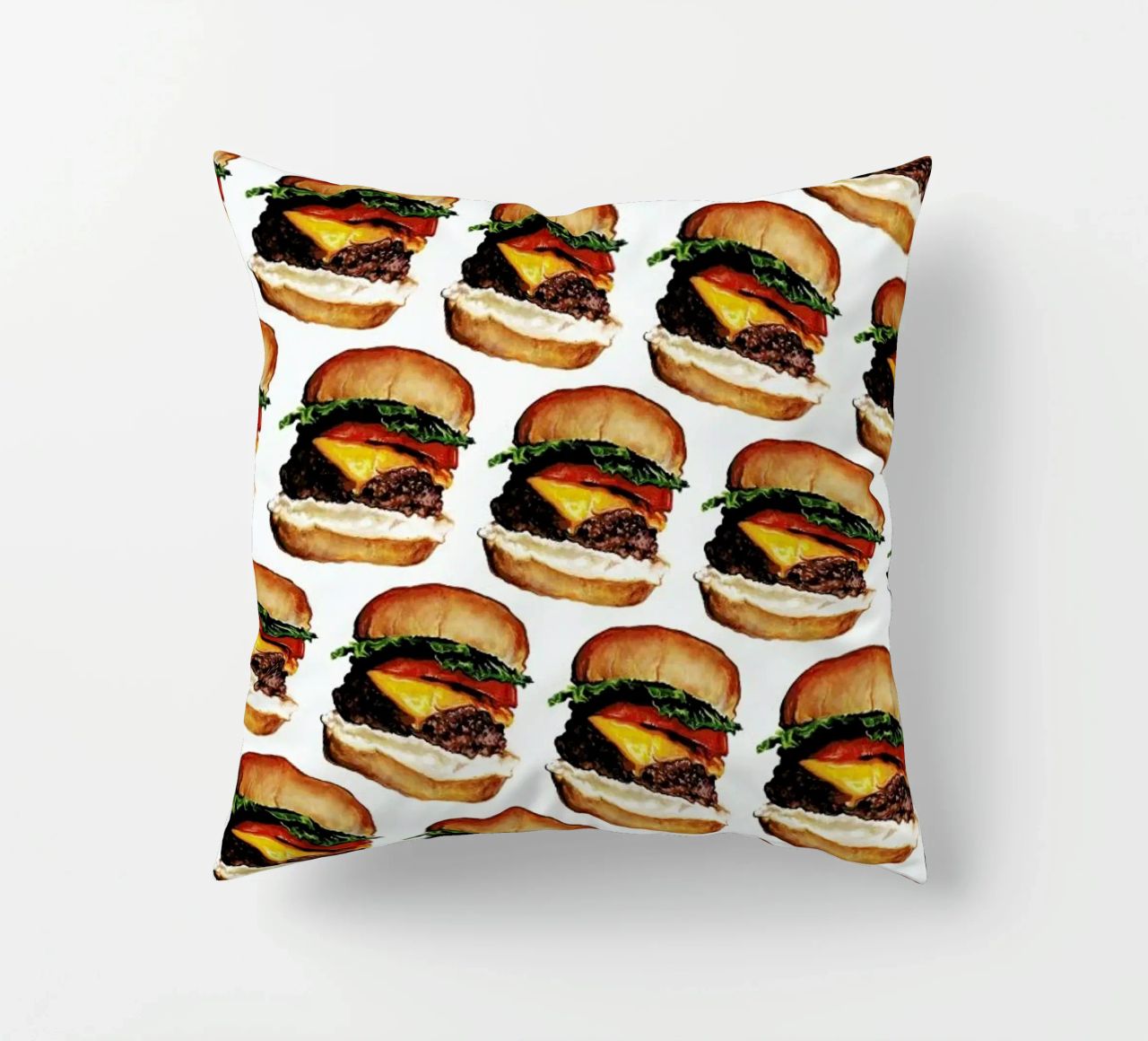 Cheeseburger Pattern cuscino da Kelly Gilleran