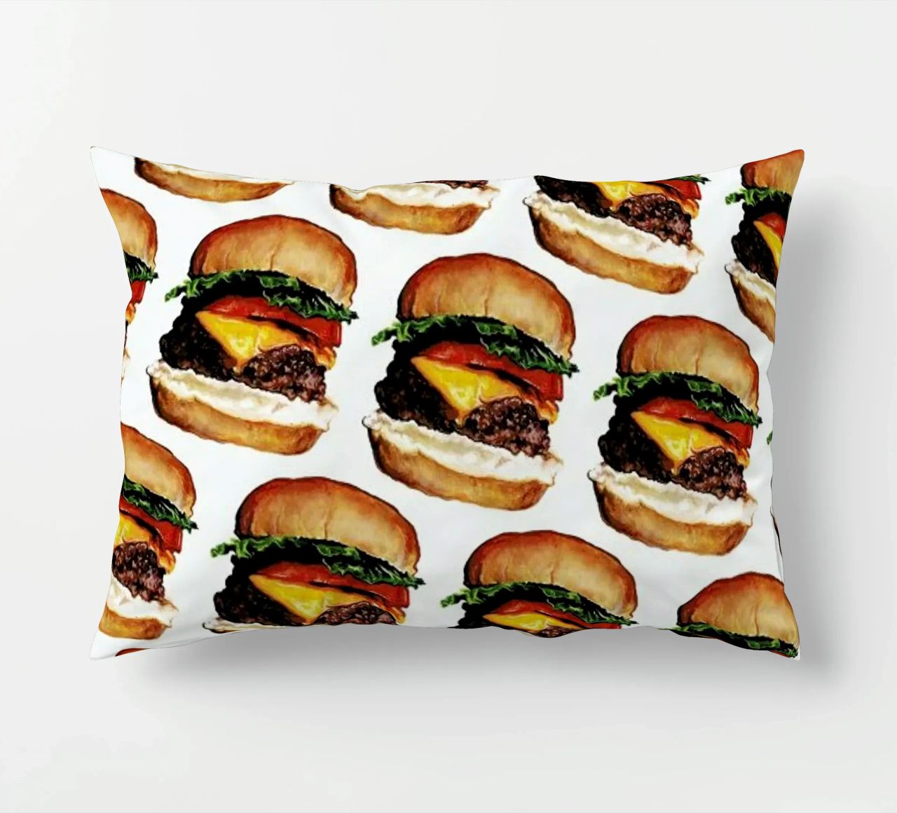 Cheeseburger Pattern cuscino da Kelly Gilleran