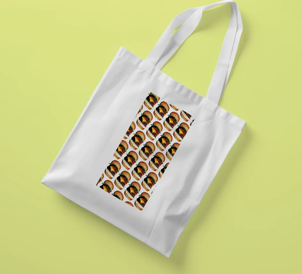Cheeseburger Pattern tote bag by Kelly Gilleran
