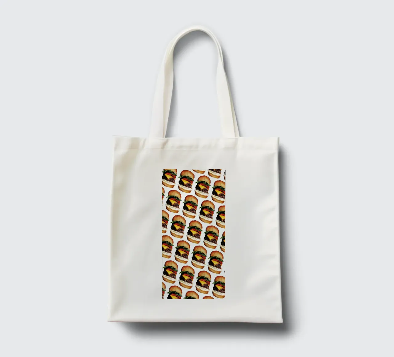 Cheeseburger Pattern tote bag by Kelly Gilleran