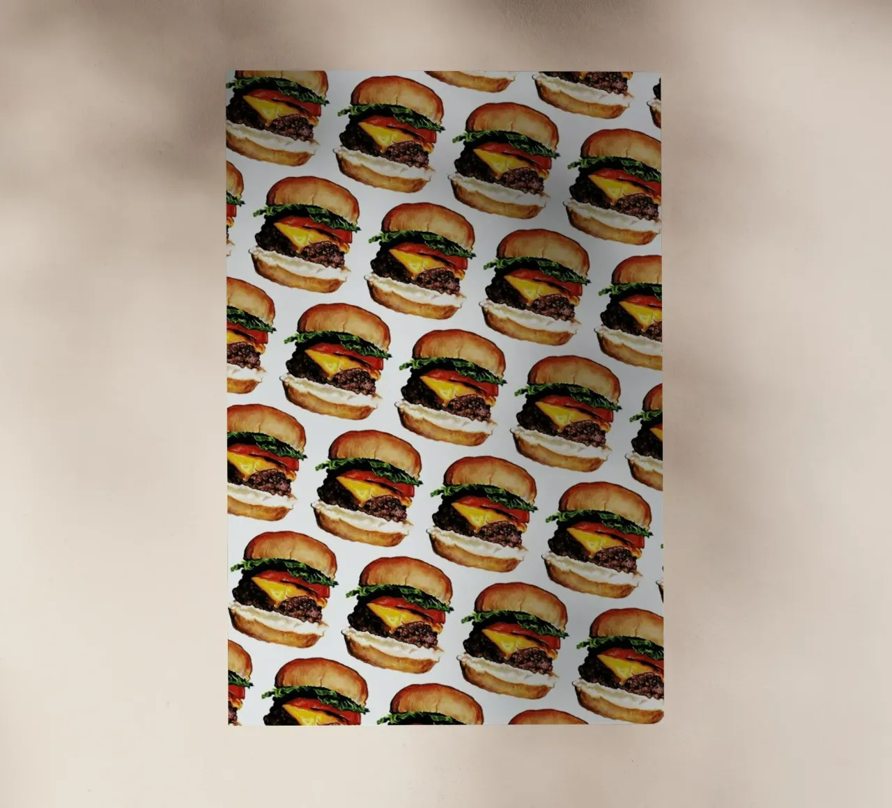 Cheeseburger Pattern backlit film by Kelly Gilleran