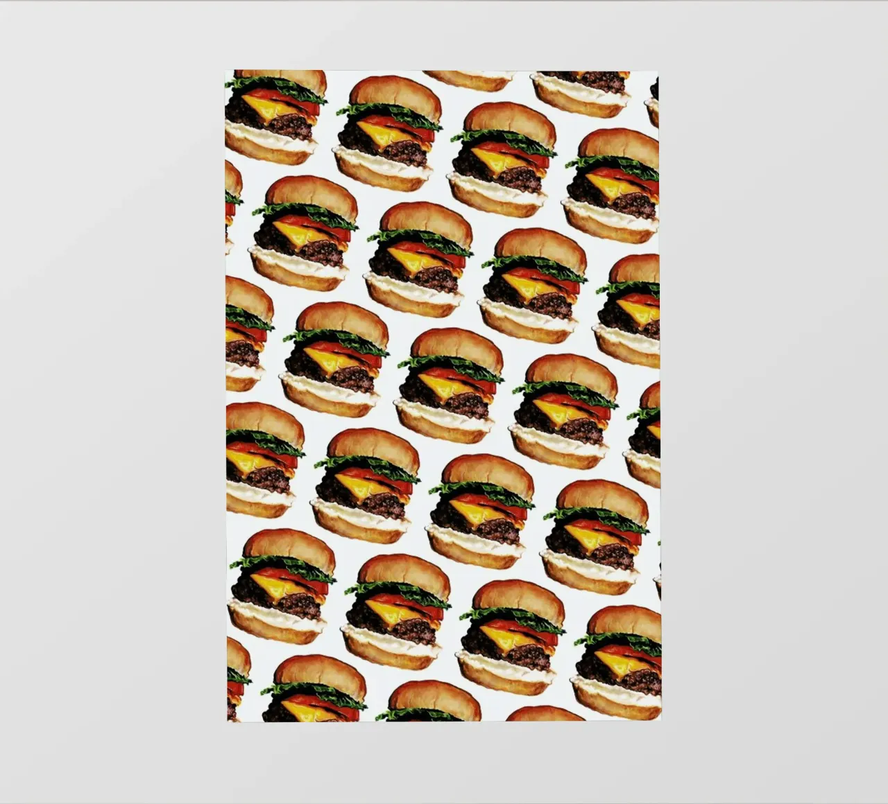 Cheeseburger Pattern backlit film by Kelly Gilleran