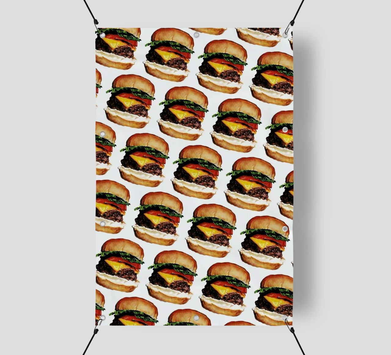Cheeseburger Pattern telo in pvc da Kelly Gilleran