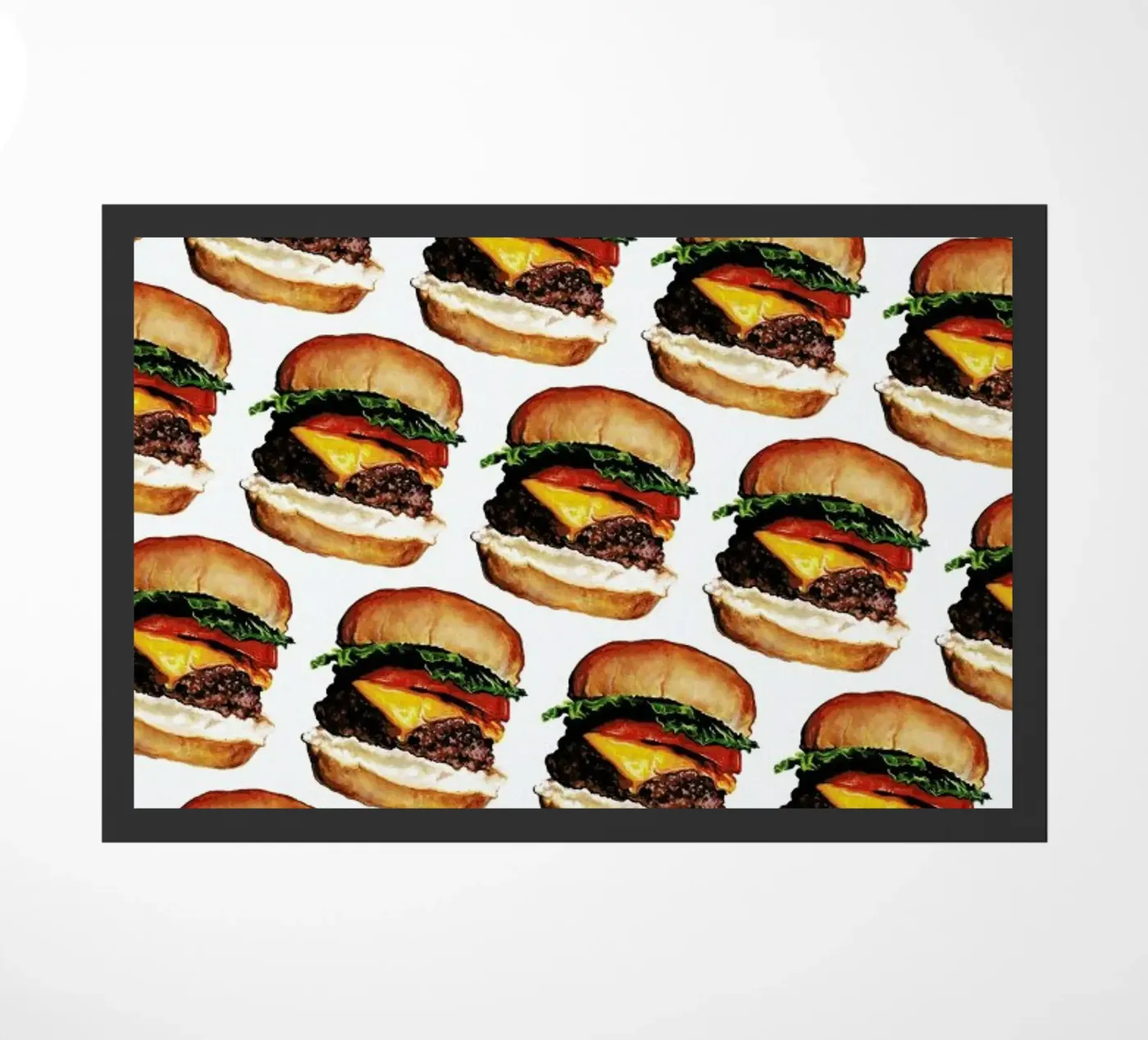 Cheeseburger Pattern Fußmatte von Kelly Gilleran