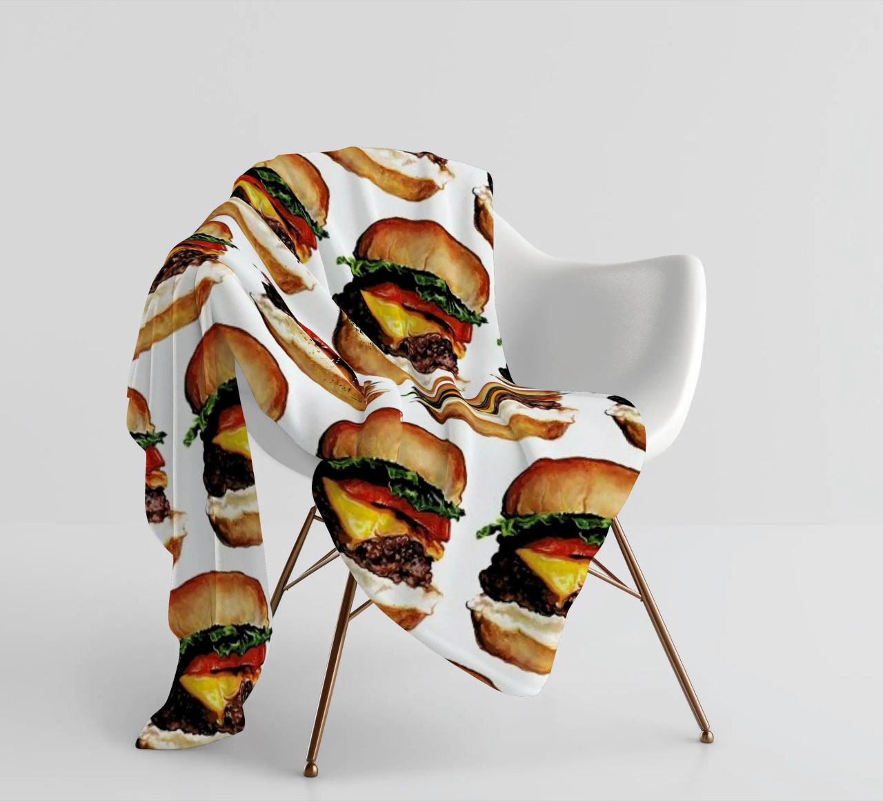 Cheeseburger Pattern coperta in pile da Kelly Gilleran