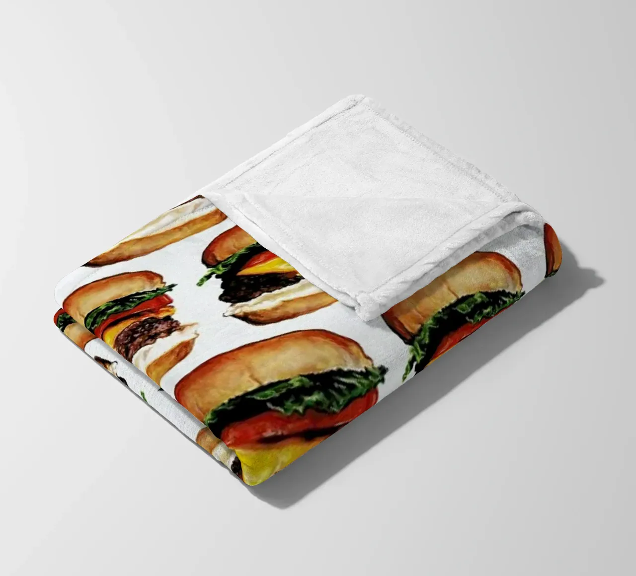 Cheeseburger Pattern Fleecedecke von Kelly Gilleran