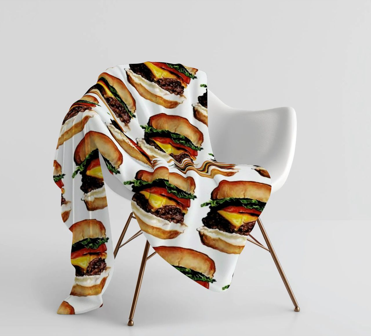 Cheeseburger Pattern coperta in pile da Kelly Gilleran