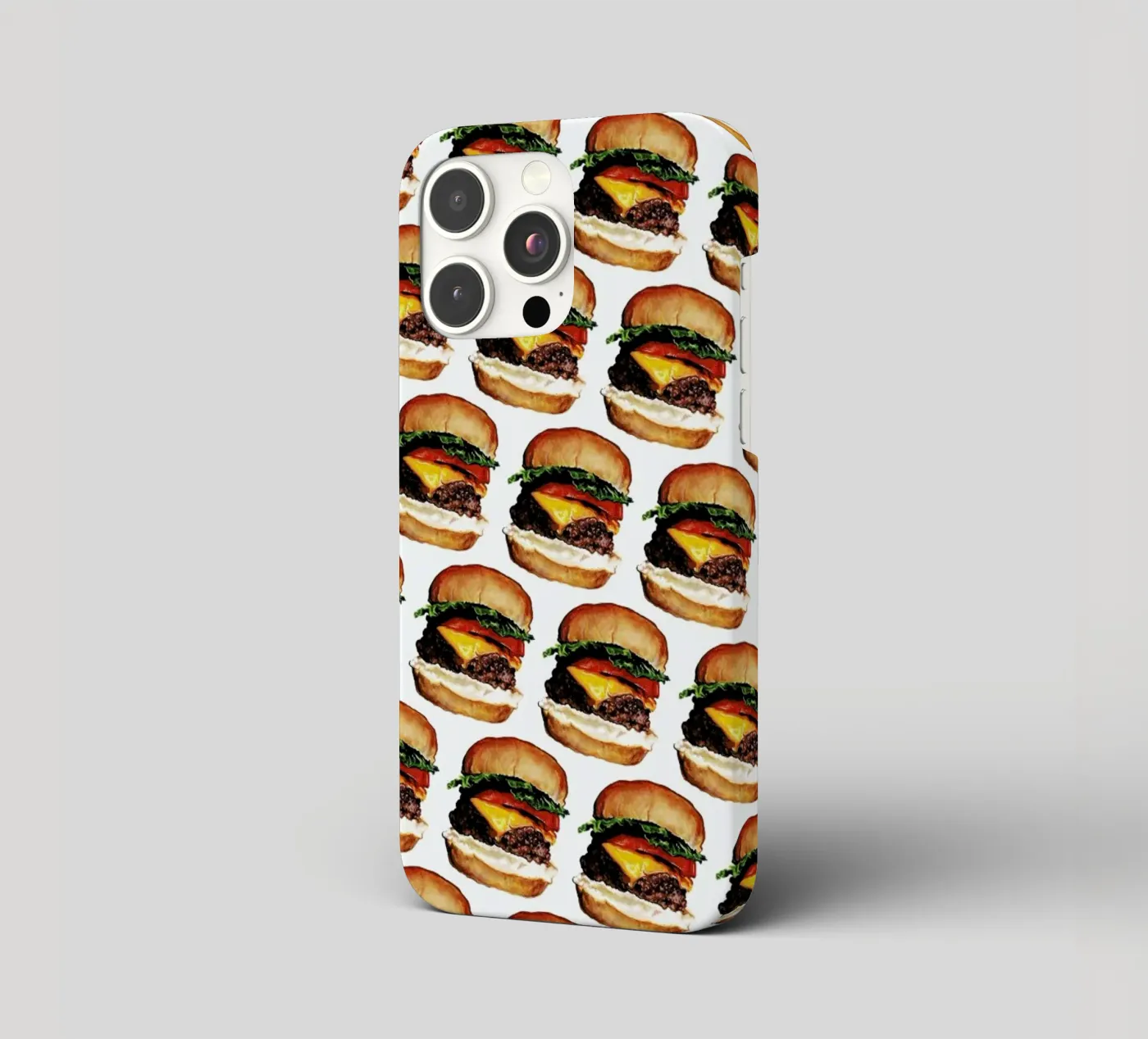 Cheeseburger Pattern iphone case by Kelly Gilleran