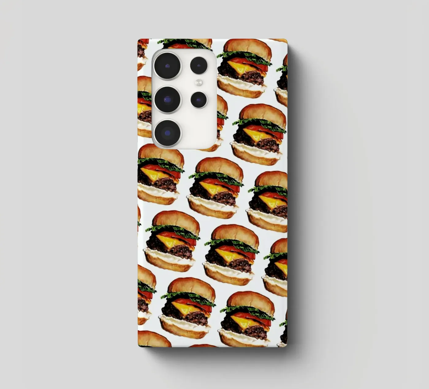 Cheeseburger Pattern cover samsung da Kelly Gilleran