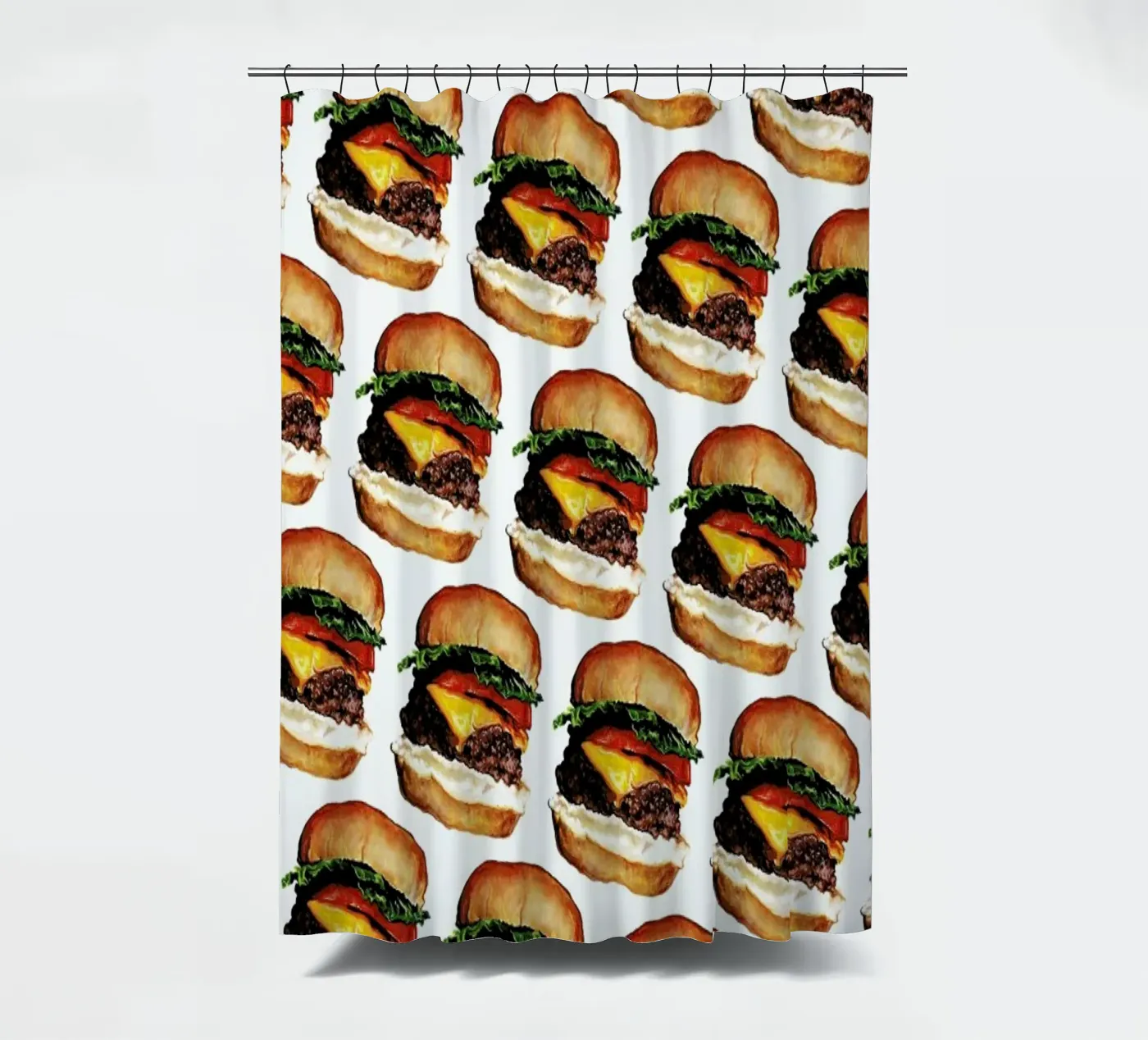 Cheeseburger Pattern tenda da doccia da Kelly Gilleran