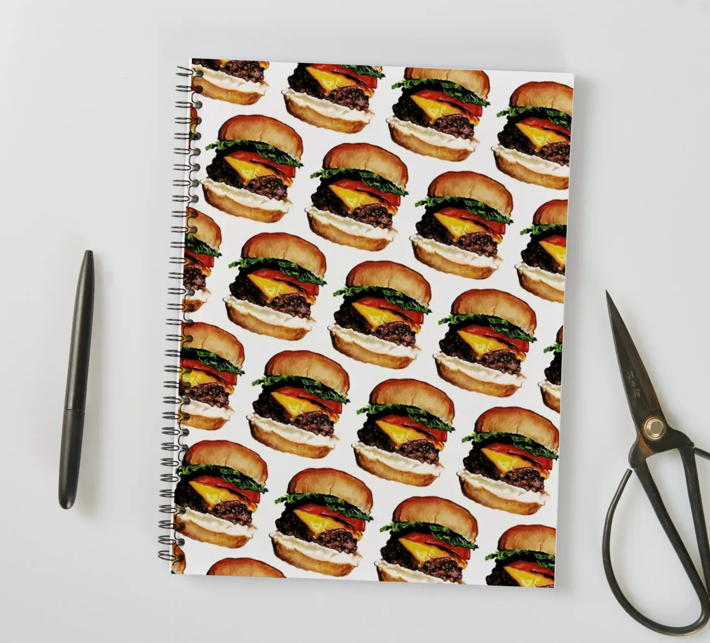 Cheeseburger Pattern carnet à spirale de Kelly Gilleran