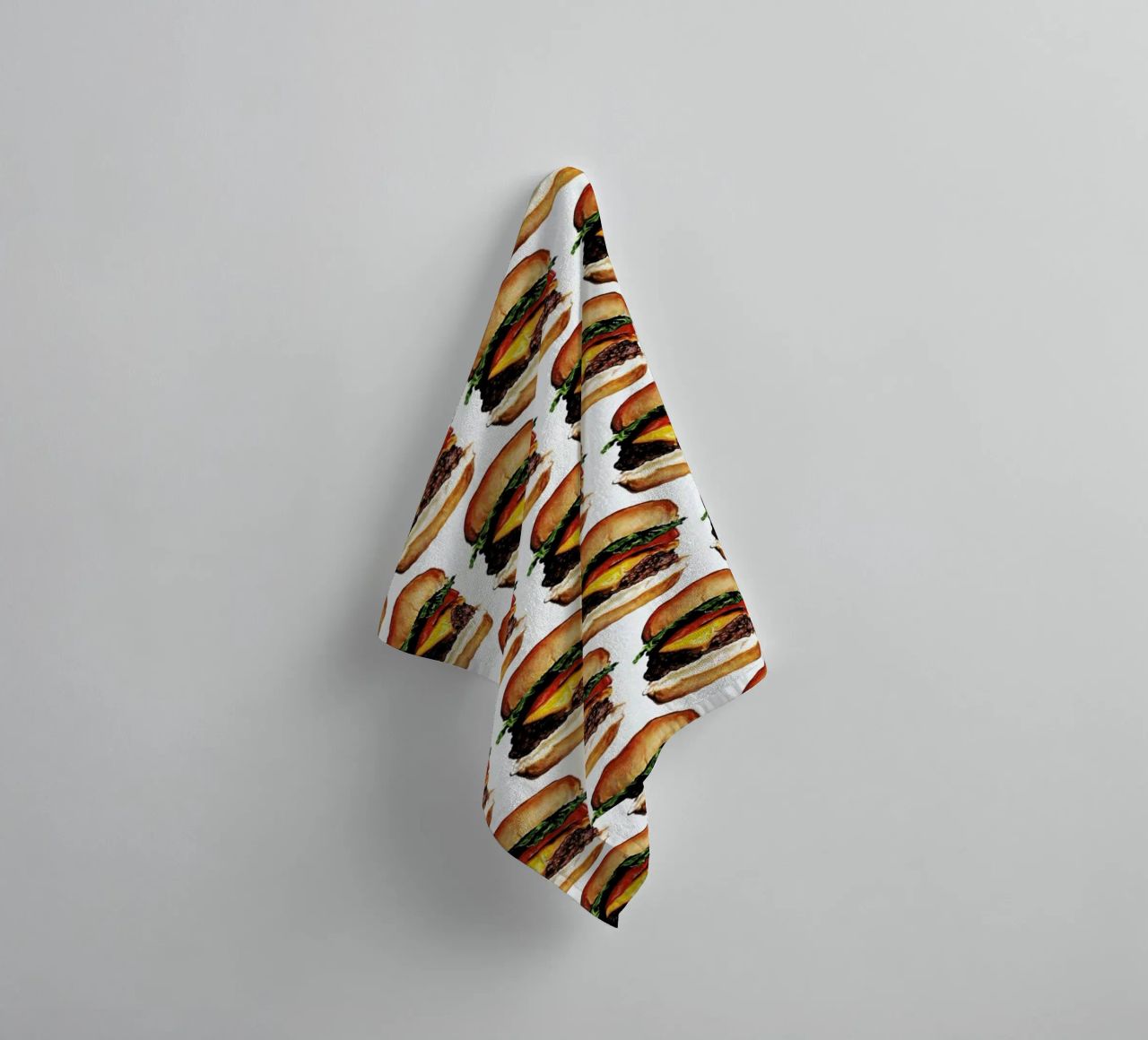 Cheeseburger Pattern asciugamano da bagno da Kelly Gilleran
