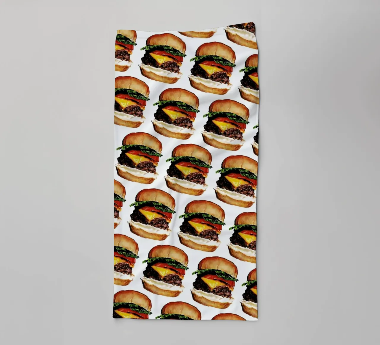 Cheeseburger Pattern towel by Kelly Gilleran