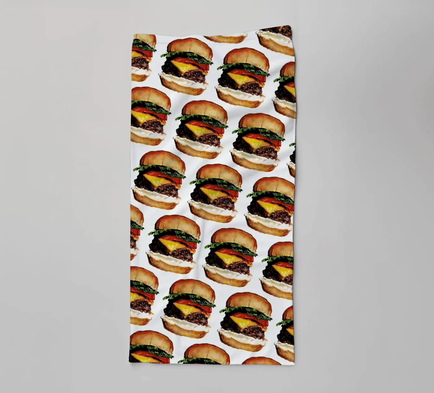 Cheeseburger Pattern badhanddoek van Kelly Gilleran