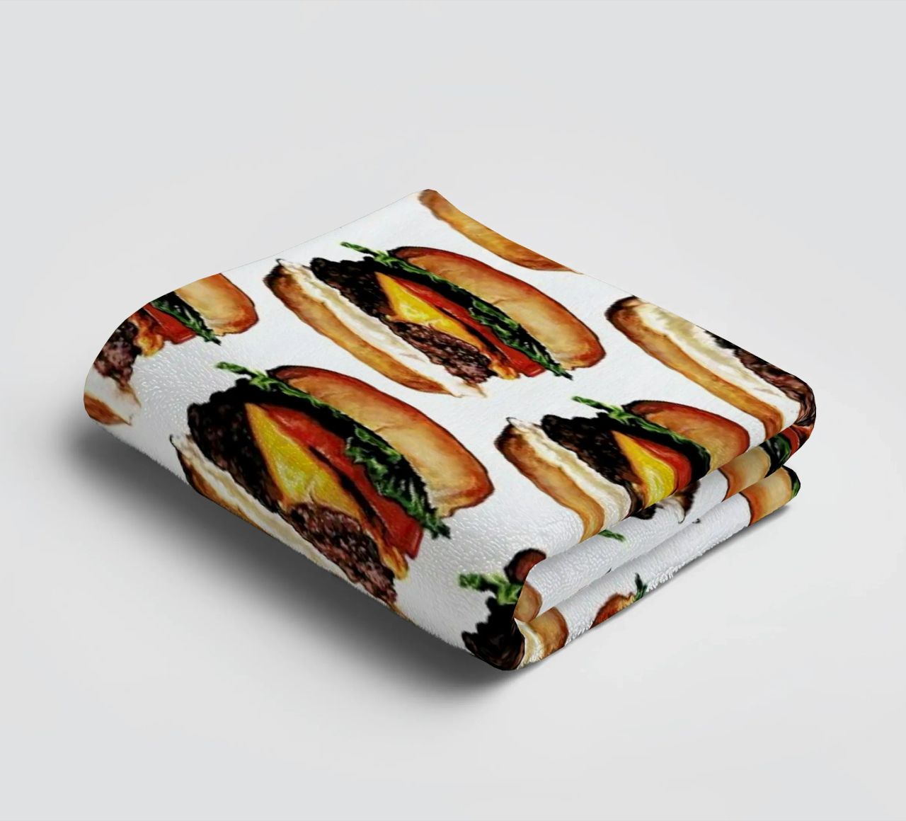 Cheeseburger Pattern asciugamano da bagno da Kelly Gilleran