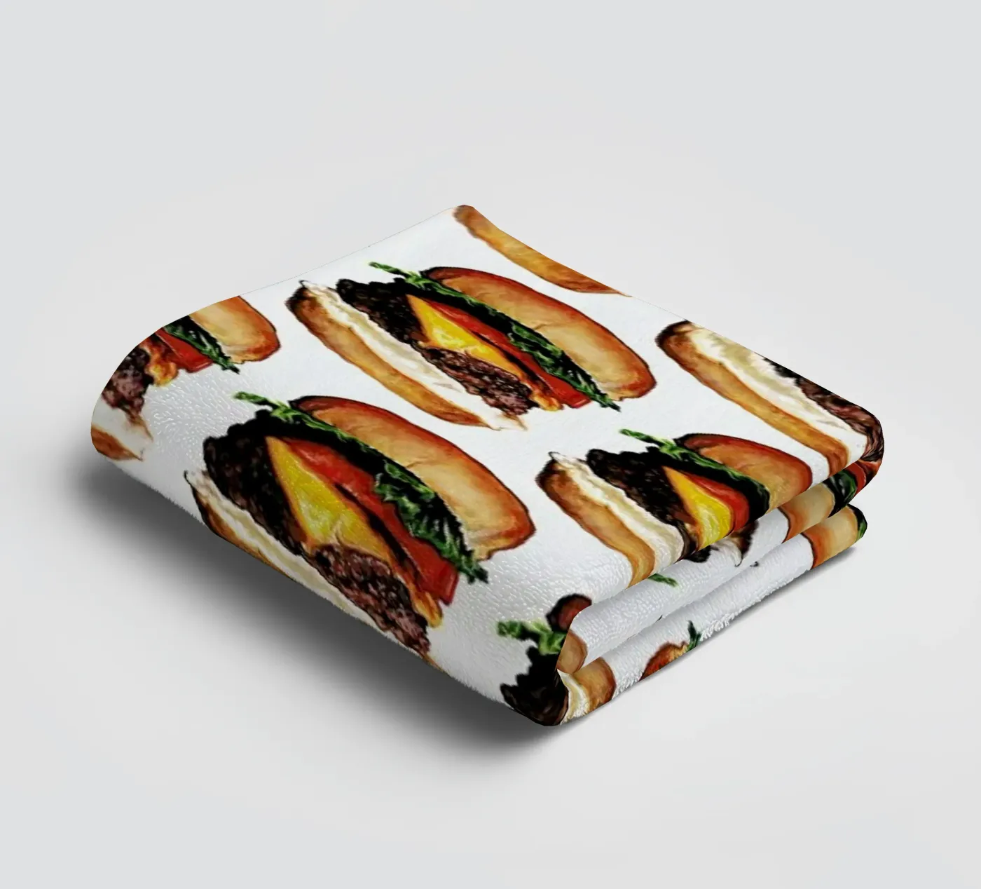 Cheeseburger Pattern serviette de bain de Kelly Gilleran