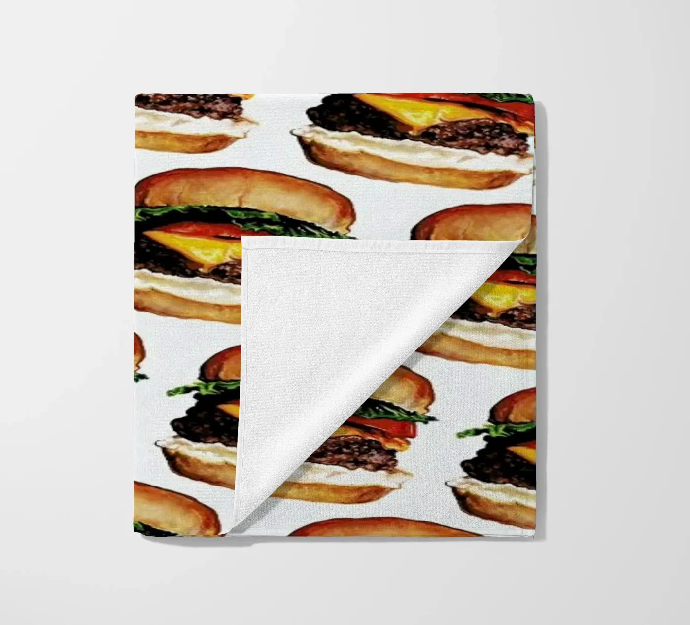 Cheeseburger Pattern Strandtuch von Kelly Gilleran