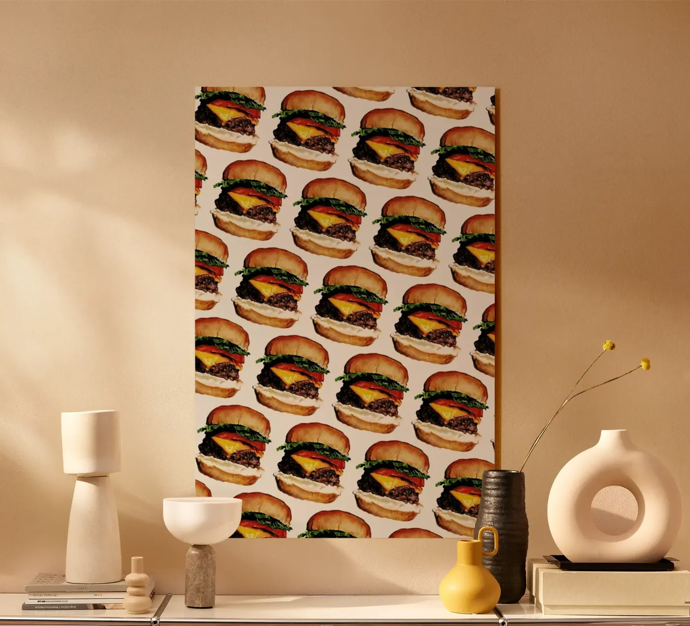 Cheeseburger Pattern plexiglass da Kelly Gilleran